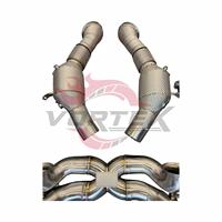 Knalpot Performa Vortex Valvetronic Ferrari SF90 Baja Tahan Karat Berpelindung Panas Downpipe X-Pipe Peredam Suara Balap Aliran Tinggi