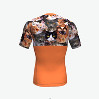 Chemise de compression à manches courtes avec protection UV imprimée par sublimation personnalisée unisexe pour le surf BJJ MMA Jiu Jitsu Rash Guard pour hommes