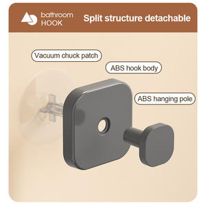 Crochets muraux pour la prospérité familiale, capacité de charge de 5 à 10 kg, multifonctionnels, pour cuisine et salle de bain, ventouse, pas de perçage requis - Product Image 2