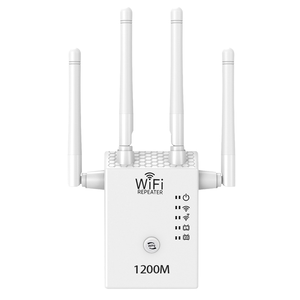 New Home 1200Mbps Dual-Band <strong>WiFi</strong> Booster Through-Wall <strong>Pocket</strong> Extender with 1000Mbps LAN Ports 4 External Antennas Supporting WEP - Product Image 1