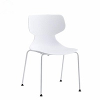 Chaise de salle d'attente moderne et contemporaine, chaise de direction ergonomique en plastique avec pieds en métal, chaise de salle à manger – Offre Spéciale