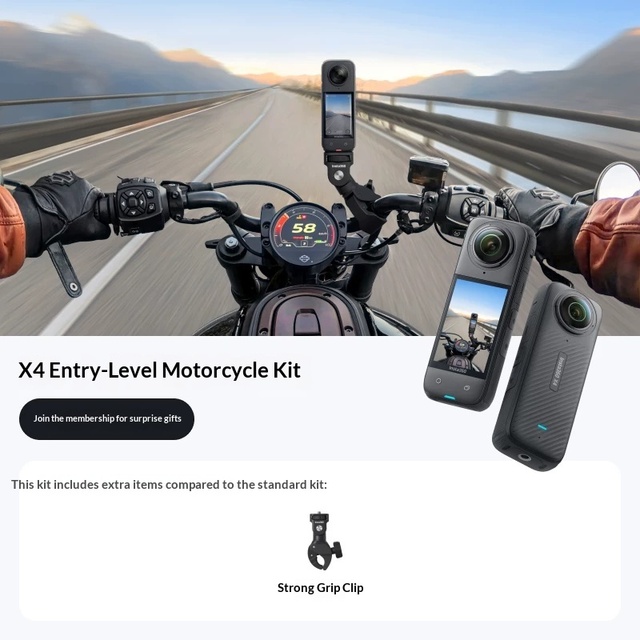 New Insta360 X4 8K 360 Camera 72MP AI Tracking Panoramic Action Waterproof Wide Angle Touchscreen MicroSD Moto Vlog Travel