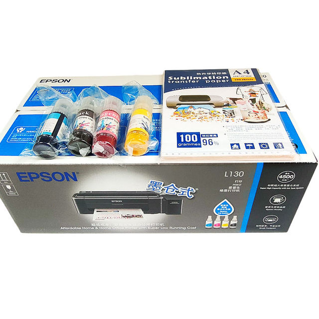 L130 Inkjet Printer with I3200 Print Head Sublimation Wireless Digital Flatbed Plate for A4 Paper & Clothes Printing