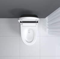 Meilleures ventes, toilettes intelligentes japonaises de haute qualité, noir et blanc, siège allongé moderne, chauffage, chasse d'eau automatique, télécommande, siphon en S