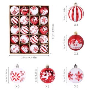 20pcs High Quality Shatterproof <b>Plastic</b> Christmas <b>Tree</b> Baubles Full Color Printed Custom Decorations Set - Product Image 1