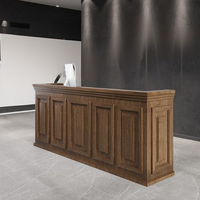 Comptoir de bar pub en bois Art Sense Mobile Shop, conception de comptoir de bar moderne pour la maison ton bois