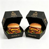 Boîte d'emballage personnalisée en gros pour frites, poulet frit et hamburgers à emporter – Boîte à hamburger de haute qualité avec impression à l'encre de soja