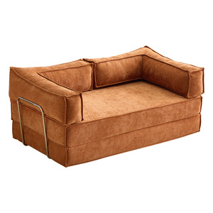 Divano Letto Convertibile Pieghevole a <span class=keywords><strong>Due</strong></span> Posti per Soggiorno, Grande, Moderno, con Rivestimento in Velluto Ciniglia, Vendita all'Ingrosso - Product Image 1