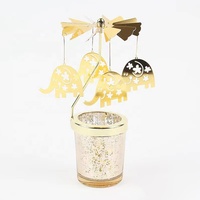 Nouvelle Collection 2024 : Bougies Personnalisées en Gros – Support de Bougie de Luxe Décoratif Rotatif en Forme de Carrousel Cerf, Bougie Parfumée en Cire