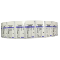 Autocollant d'étiquette de tube à essai de papier médical revêtement UV autocollant adhésif imperméable pour les étiquettes de réactif d'échantillonnage de virus de prélèvement sanguin