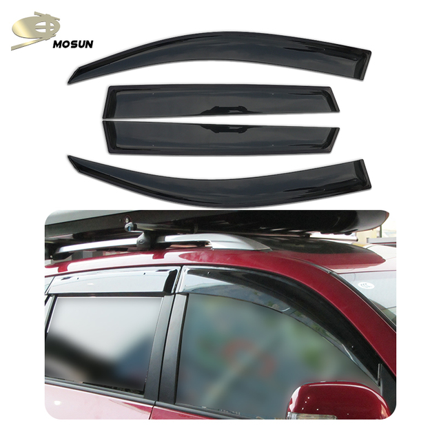 Mosun Factory Side Window Deflectors Vent Shade Injection Window Visor for Toyota RAV4 EUR Type 2005-2012 Accessories Rain Guard