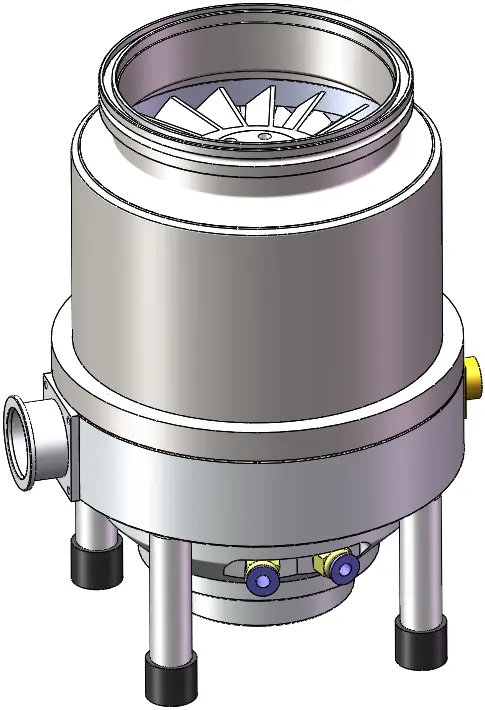 ターボ分子真空ポンプの潤滑に空冷を使用科学研究用高真空ポンプ