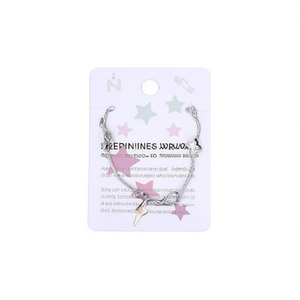 Bracciale in Acciaio Inossidabile Argento con Nodo a Sette Stelle e Fulmine - Product Image 2