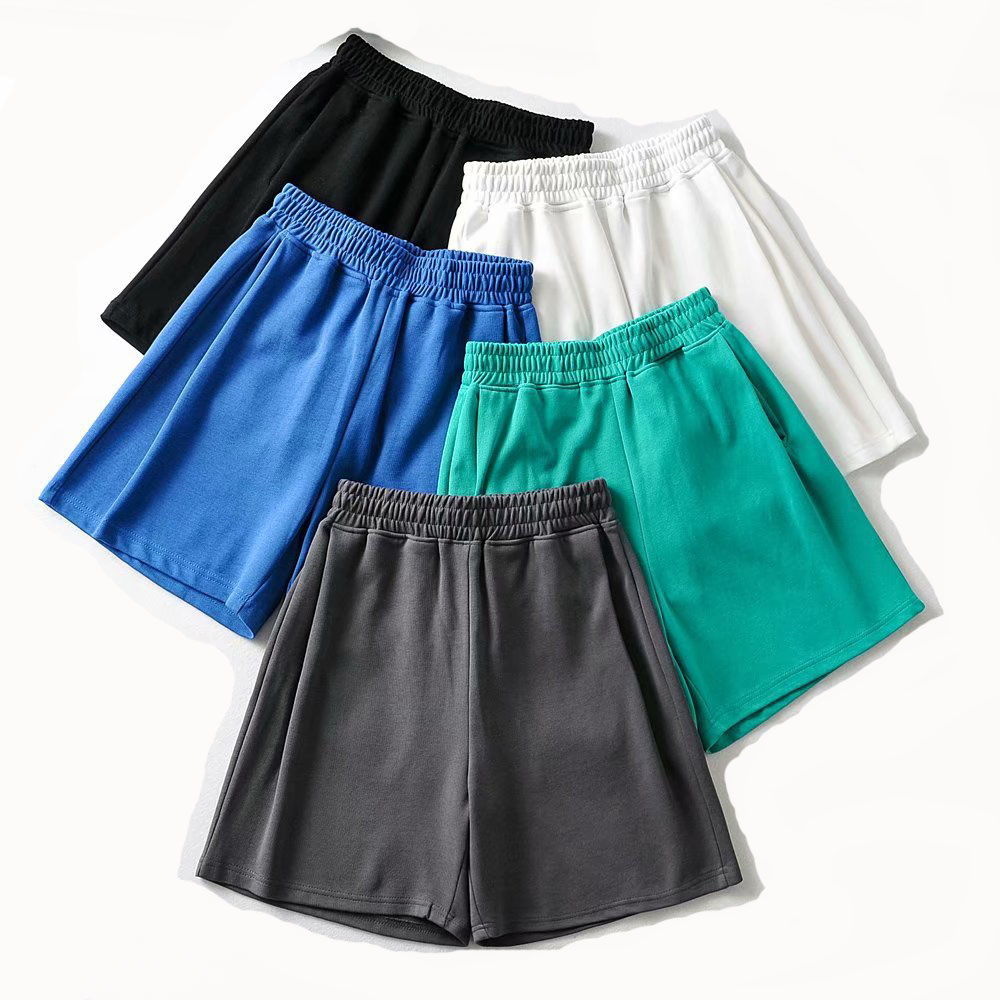 2021 new comfortable trend leisure summer thin high waist versatile sports pure cotton pure color women's shorts