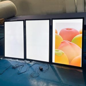 Led Snap Khung hộp đèn trong nhà/ngoài trời Wall Mount nhôm Bảng <span class=keywords><strong>menu</strong></span> A4 hình chữ nhật quảng cáo ánh sáng Hộp <span class=keywords><strong>Acrylic</strong></span> - Product Image 2