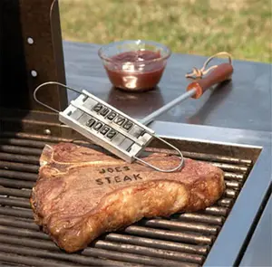 Tampon en fer de marquage pour Barbecue, lettres interchangeables, ustensile de qualité supérieure, BBQ, Y997