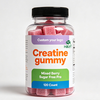 Suplemen Makanan Grade Makanan (Food Grade) Kreatin Gummies 60/90/120 Porsi, Laris Manis, Label Pribadi
