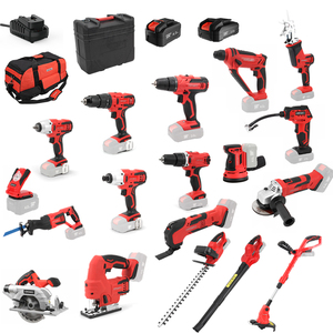 Perceuses électriques professionnelles, support OEM usine, nouveau kit d'outils original 18 pièces, perceuse sans fil à percussion hydraulique au lithium STEELTREKS Lithiu - Product Image 2