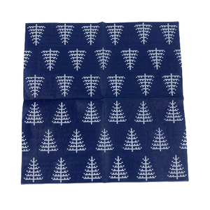 Serviettes en <span class=keywords><strong>papier</strong></span> jetables bleues personnalisées avec logo, pour fête, arbre <span class=keywords><strong>de</strong></span> Noël, serviettes en <span class=keywords><strong>papier</strong></span> imprimées - Product Image 2