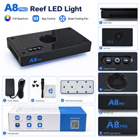 AIPAI A8 Série III Éclairage LED pour aquarium marin à spectre complet, contrôle WiFi via application, mode lumière de lune, pour coraux SPS LPS et poissons