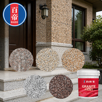 Peinture Granit Liquide, Émulsion Acrylique Pure, Finition Pierre Naturelle, Revêtement Décoratif pour Murs Extérieurs, Application au Pistolet