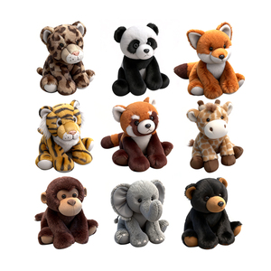 Peluche all'ingrosso a grandezza naturale: Elefante, Giraffa, Mucca, Tigre, Panda, Scimmia - Giocattoli di peluche seduti - Product Image 1