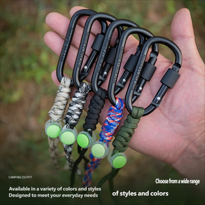 Llavero Trenzado de Cordón de Paraguas Hecho a Mano con Mosquetón de Escalada de 8 cm, Ideal para Bolsos o para Camping - Product Image 3