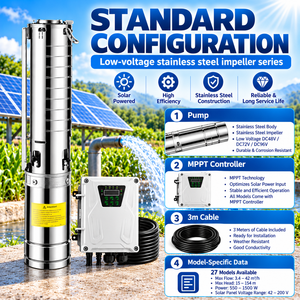 Bomba de Agua Sumergible de Acero Inoxidable QY de 4 Pulgadas, 550W DC48V, con Controlador MPPT - Product Image 4