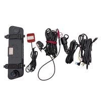 Enregistreur 10 pouces 2 caméras 1080p surveillance des angles morts module GPS caméra de rétroviseur de voiture à clipser