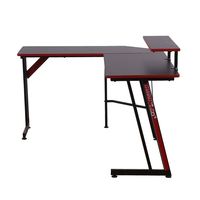 Bureau d'ordinateur moderne avec éclairage led rgb, grand angle, bon marché, combo, chaise de jeu, vente en gros,