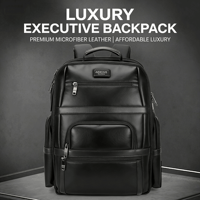 Sac à dos pour ordinateur portable en polyester imperméable de luxe haut de gamme avec logo personnalisé pour les voyages d'affaires des hommes, antivol