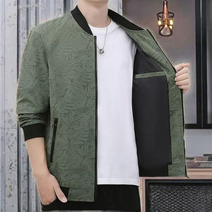 Chaquetas de bombardero de manga larga de moda informal para hombre de poliéster 100% personalizadas, chaqueta de trabajo cómoda con cremallera de alta calidad, más invierno - Product Image 2
