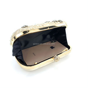 OC4401工厂批发在线优雅婚礼手提袋时尚串珠派对手袋 - Product Image 4