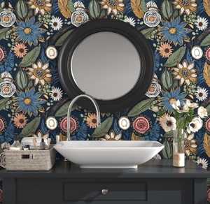 Boho Behang Vintage Bloemen Contactpapier Retro Botanische Bloem Muur Papier Voor Muren Planken Kast Tafel - Product Image 3
