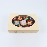 Livraison OEM donut food chocolat papier ondulé boîte à biscuits emballage boîtes postales personnalisées avec logo personnalisé