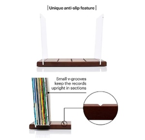 Premium Single-Tier Wooden <strong>Vinyl</strong> Record <strong>Storage</strong> Holder Multi-Functional Collapsible Standing for Dinnerware Cleaning Toy <strong>Storage</strong> - Product Image 4