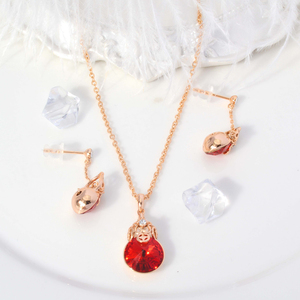 Ensembles de bijoux fantaisie personnalisés en gros pour femmes, plaqués rhodium, en argent sterling 925, motif cheval, sertis de strass - Product Image 5