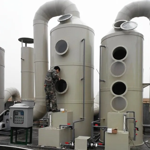 Apparatuur Voor De Behandeling Van Milieuafval Galvaniseren Industrie Scrubber Machine Horizontale Gaswasser