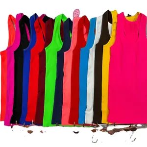 0.79 Dollar Model XSY019 Ready Ship Women's Sleeveless Ribbed Fitted Basic Ribbed Plus Size Women's Tank Tops With All Colors
