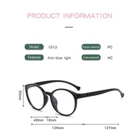 Lunettes Rondes TR90 Anti-Lumière Bleue pour Enfants, Monture Optique Transparente Anti-Reflet pour Garçons Filles