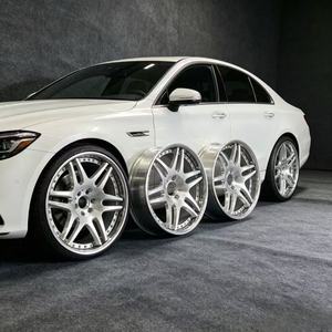 Rueda Forjada <span class=keywords><strong>de</strong></span> 2 Piezas en Plata Pulida, Inspirada en las Clásicas Marcas JDM VIP, 18-20 Pulgadas para <span class=keywords><strong>Lexus</strong></span> y Mercedes Tuning - Product Image 5