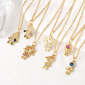 Collar SongYi con Colgante de Corazón en Oro Real de 18K, Chapado en Oro, con Circonita Cúbica, Cadena Minimalista para Clavícula, Joyería para Mujer - Product Image 5