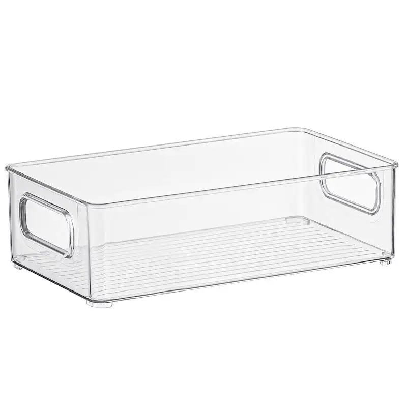 High Quality Multipurpose Stackable Transparent Clear Desktop Plastic Storage Organizer Boxes Book Container