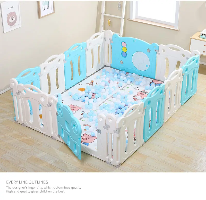 TS New Home Office Baby Gates Playpen Office Building Foldable Playpen Baby Storage & Closet Baby Playpen Kids Fence