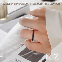 Bague en céramique noire Paramount de 6 mm, surface brillante à facettes multiples, résistance inégalée, style majestueux