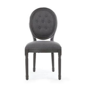 Anji Kaseihomeland <span class=keywords><strong>de</strong></span> madera <span class=keywords><strong>de</strong></span> caucho KSF25022 Grey tejido Vintage boda <span class=keywords><strong>fiesta</strong></span> salón silla - Product Image 5