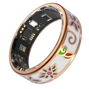 Anillo Inteligente Floral, Resistente al Agua, Monitor de Actividad Física, Frecuencia Cardíaca, Oxígeno en Sangre, Carga Magnética para Hombres y Mujeres - Product Image 4