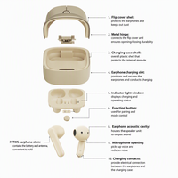 Souris sans fil 2-en-1 avec étui de chargement et écouteurs intégrés, accessoire pour ordinateur portable et de bureau