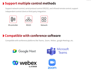 Hitrolink caméra de suivi à double œil 4k caméra de vidéoconférence à zoom optique 12x caméra ptz pour église - Product Image 5