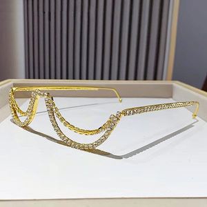 Lunettes de luxe sans monture pour femmes 2025 – Montures sans verres avec strass - Product Image 4